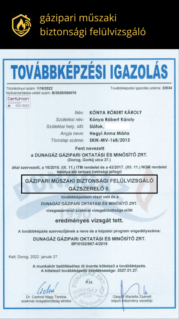 Bizonyítvány 2